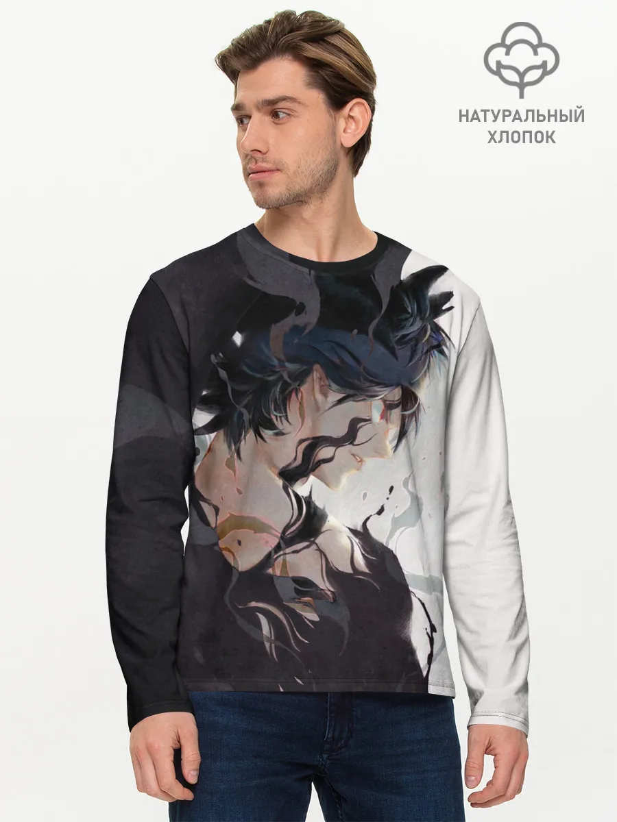 Мужской лонгслив базовый / Black Asta