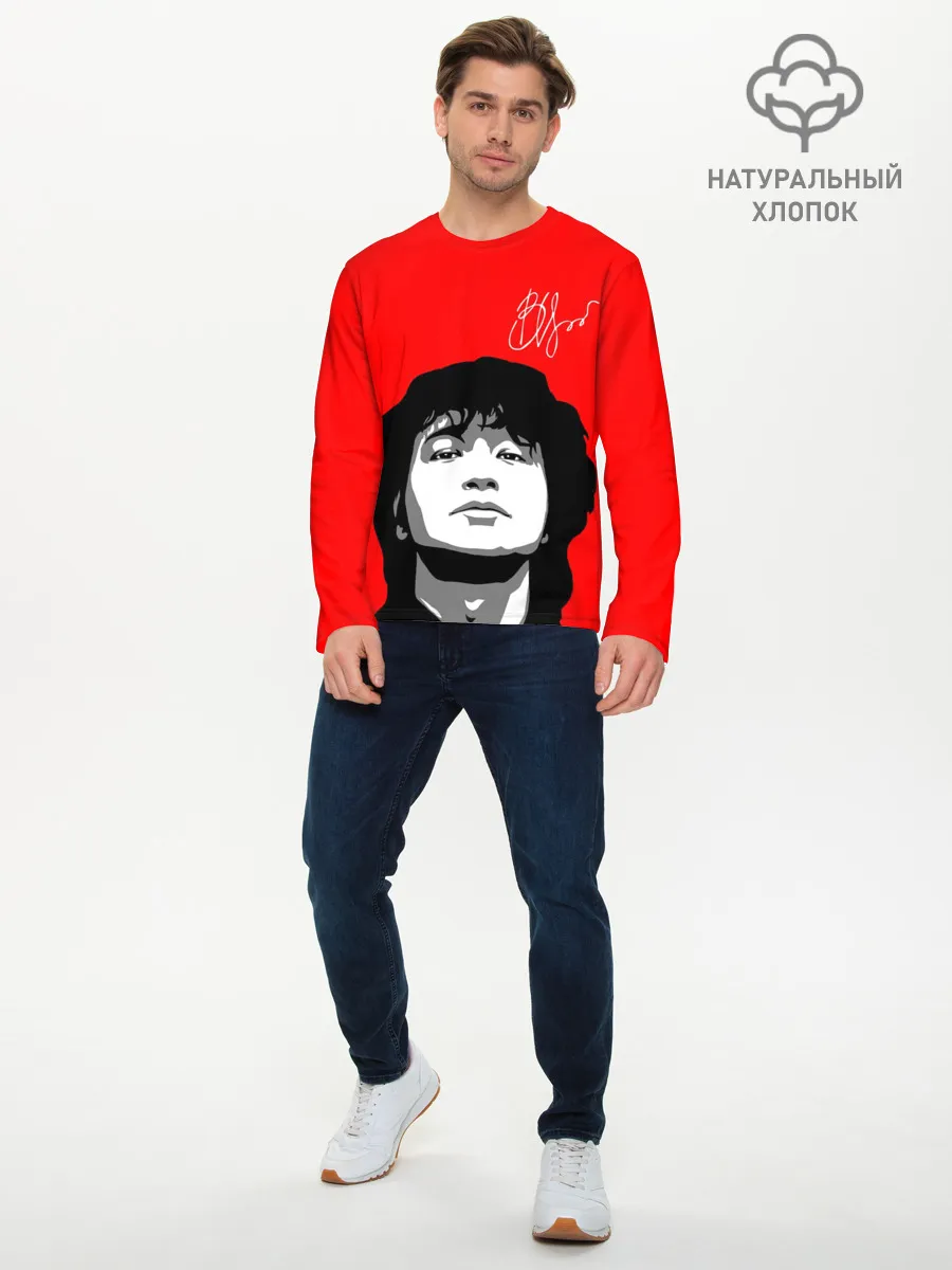 Мужской лонгслив базовый / ВИКТОР ЦОЙ