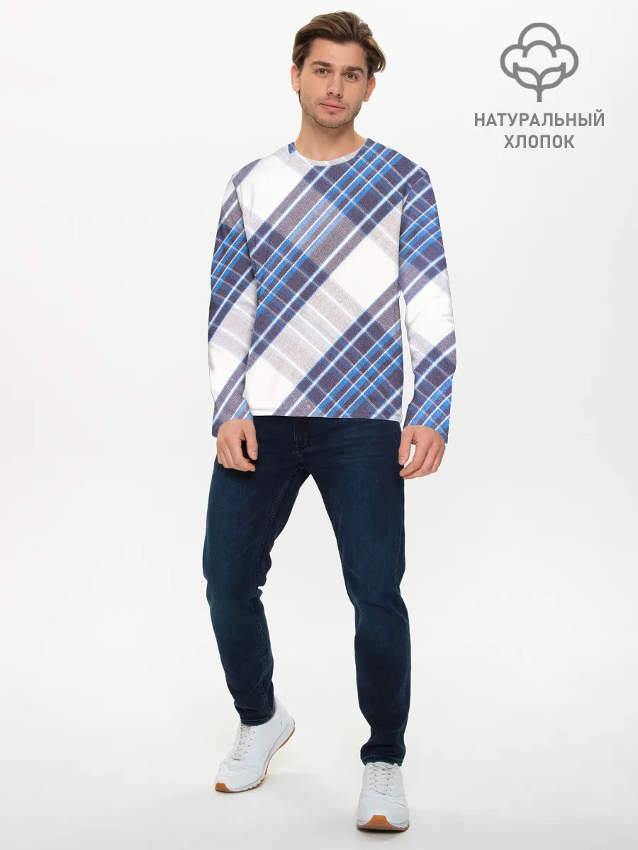 Мужской лонгслив базовый / Шотландка | Scottish | Tartan