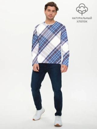 Мужской лонгслив базовый / Шотландка | Scottish | Tartan