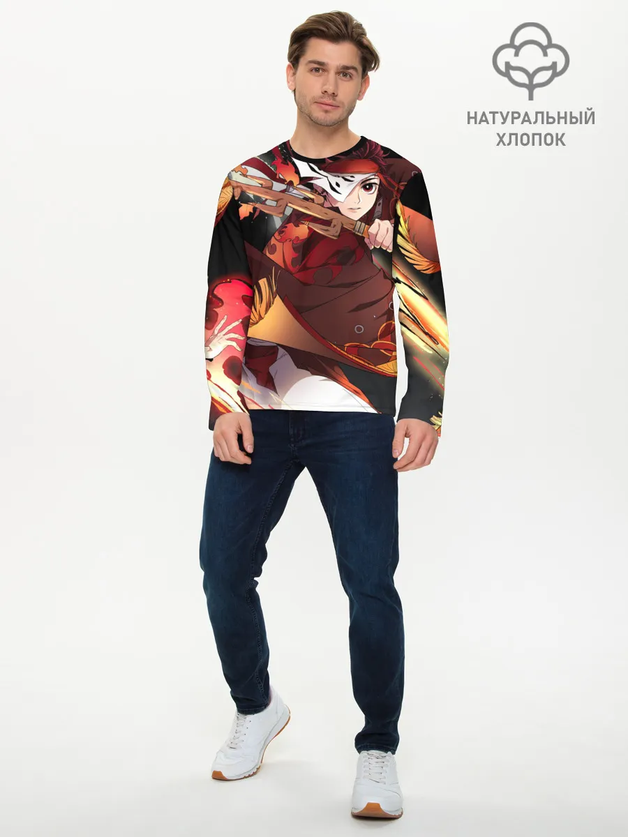 Мужской лонгслив базовый / КЛИНОК РАССЕКАЮЩИЙ ДЕМОНОВ