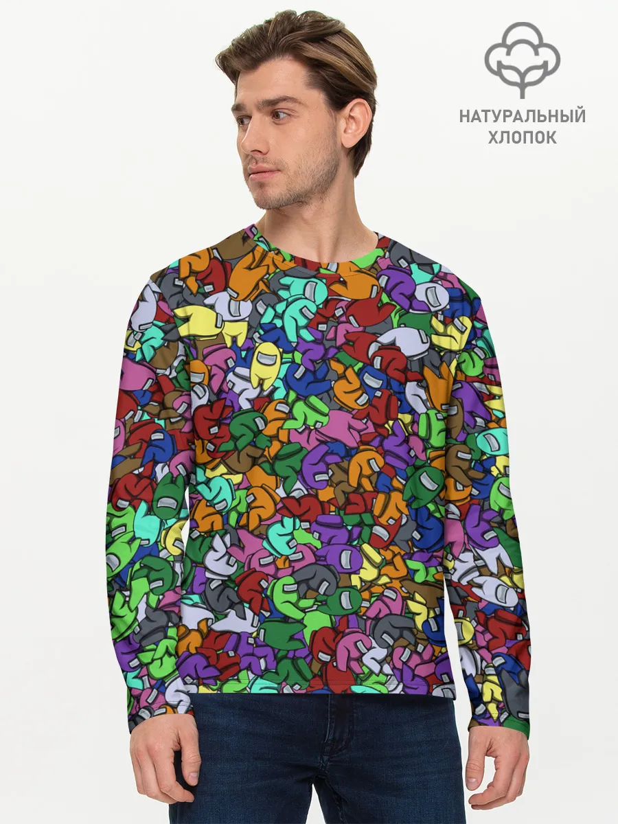 Мужской лонгслив базовый / Among Us Overload