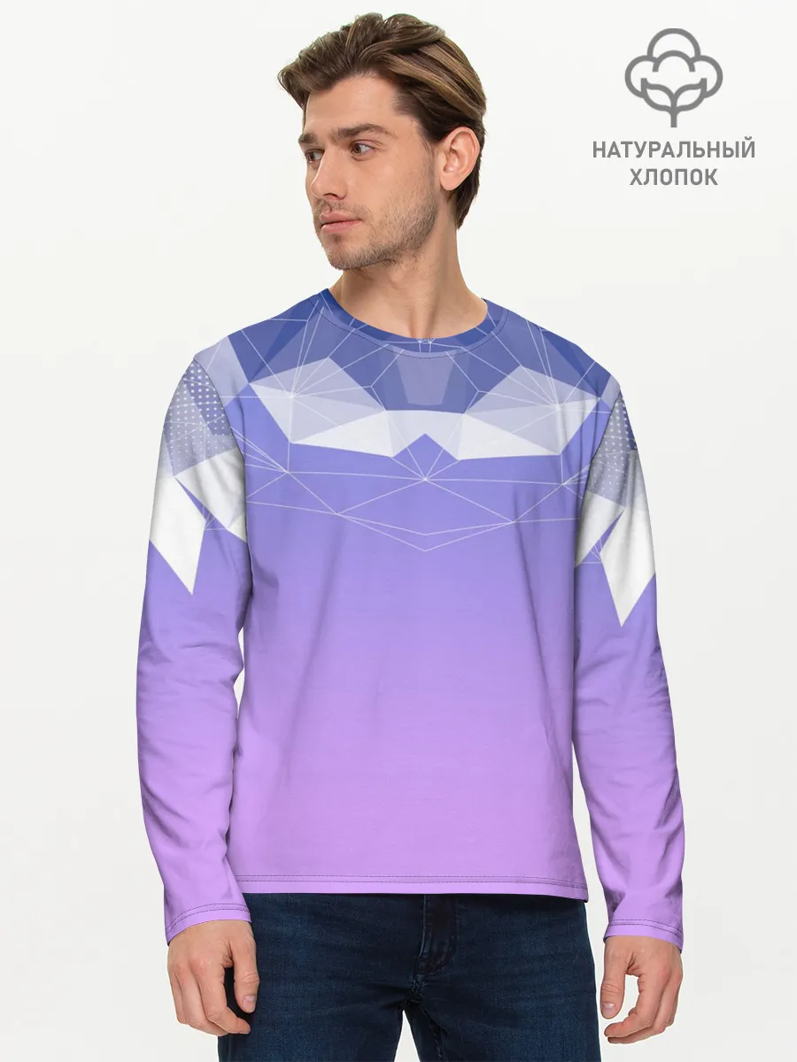 Мужской лонгслив базовый / Геометрия