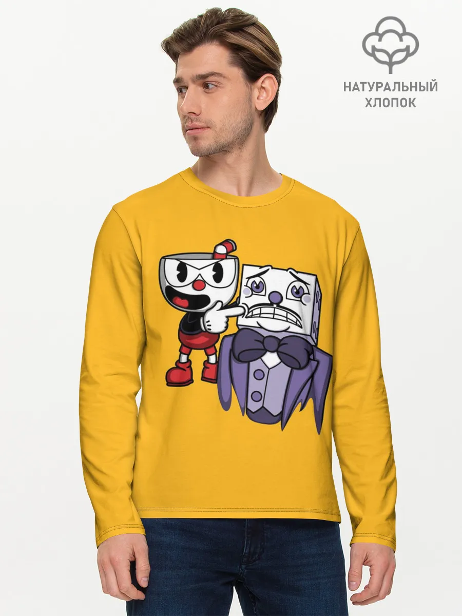 Мужской лонгслив базовый / CUPHEAD