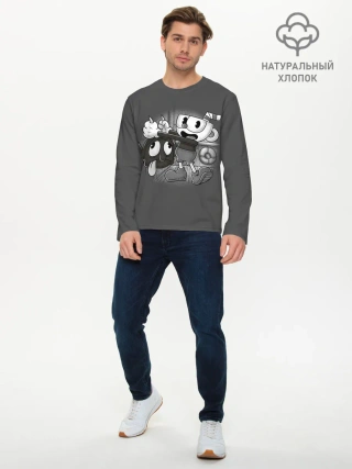 Мужской лонгслив базовый / CUPHEAD