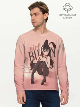 Мужской лонгслив базовый / Bunny Girl apricot