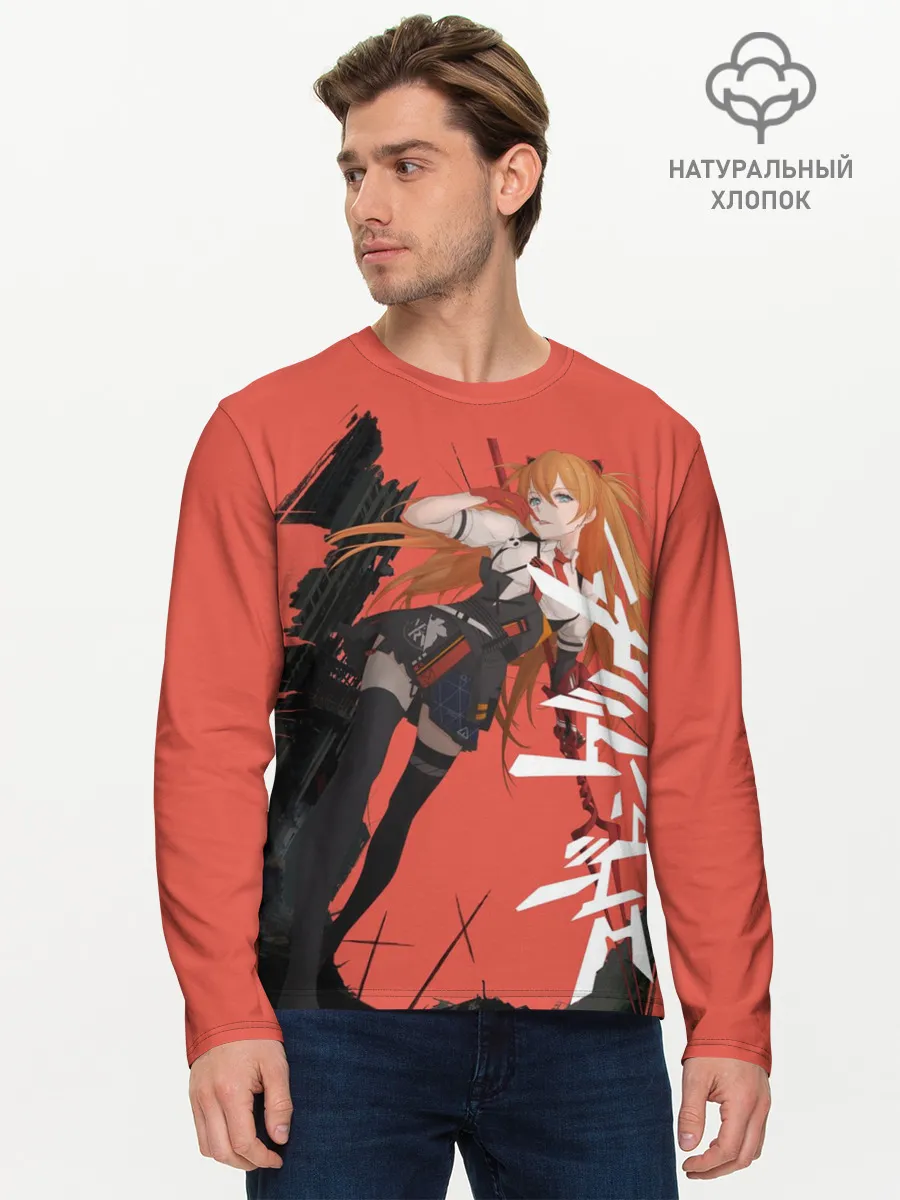 Мужской лонгслив базовый / Evangelion Asuka Langley