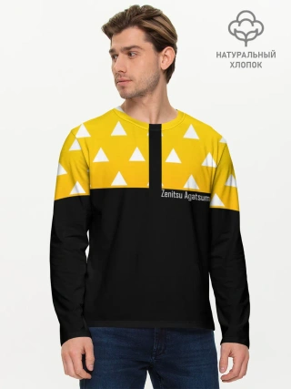 Мужской лонгслив базовый / Zenitsu Agatsuma Kimetsu no Yaiba