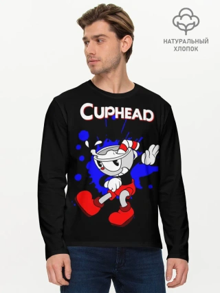 Мужской лонгслив базовый / Cuphead