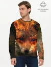 Мужской лонгслив базовый / Огненная лиса