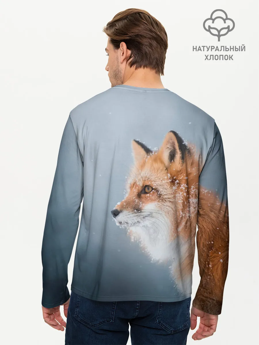 Мужской лонгслив базовый / Лиса