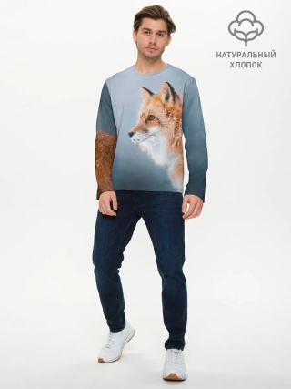 Мужской лонгслив базовый / Лиса