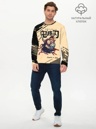 Мужской лонгслив базовый / Kimetsu no Yaiba