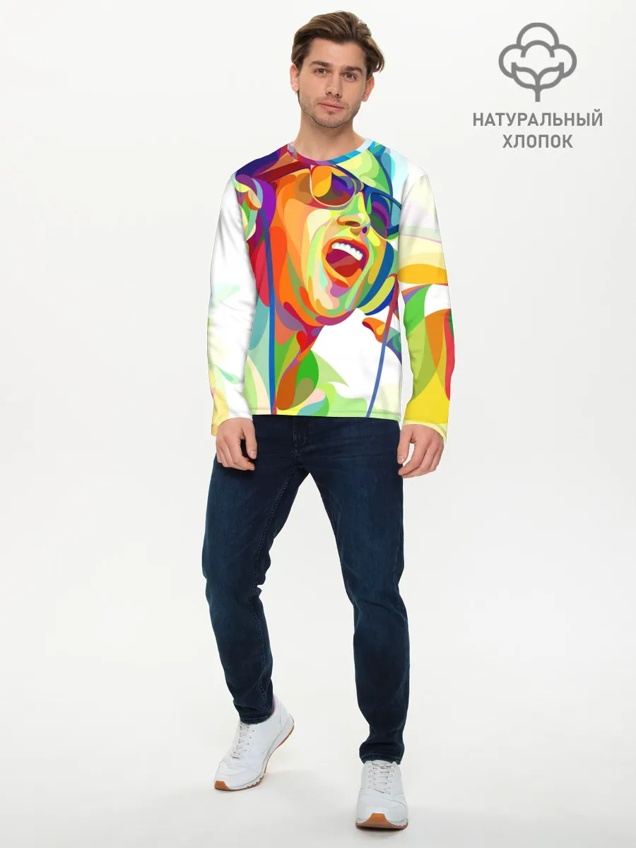 Мужской лонгслив базовый / Слушаем Музыку