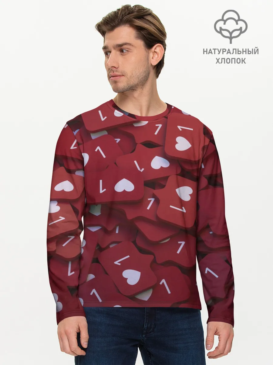 Мужской лонгслив базовый / Like 3D/Лайк