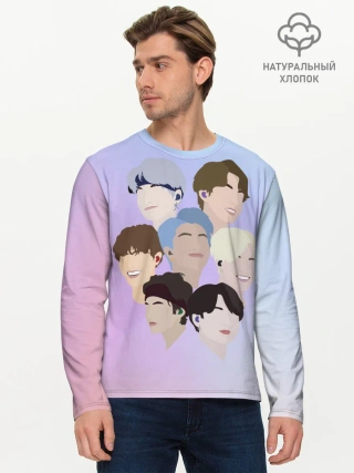 Мужской лонгслив базовый / БТС Bangtan Boys BTS