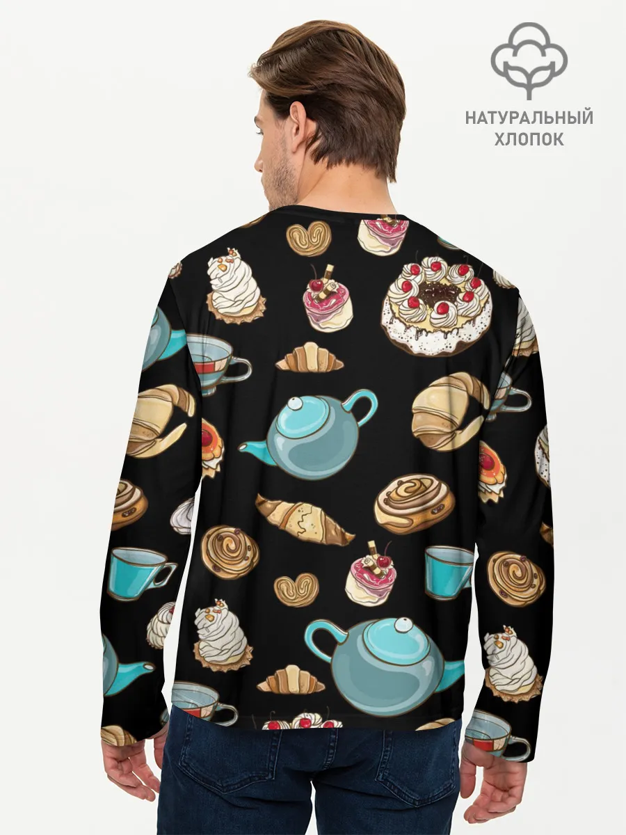 Мужской лонгслив базовый / НЕТ НЕ СЛИПНЕТСЯ