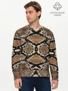 Мужской лонгслив базовый / Snake Skin