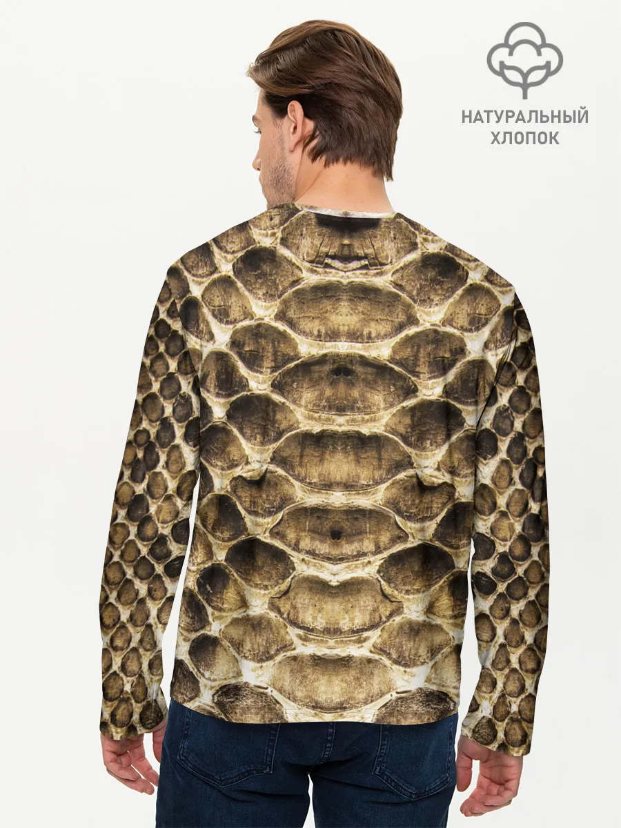Мужской лонгслив базовый / Змеиная кожа
