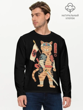Мужской лонгслив базовый / Shogun Cat