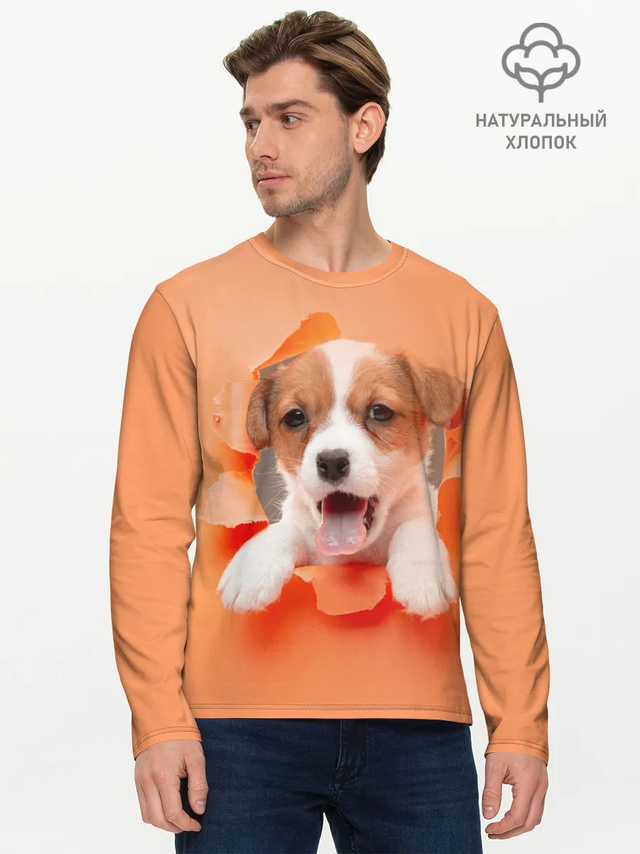 Мужской лонгслив базовый / Собака