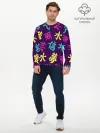 Мужской лонгслив базовый / Japanese pattern