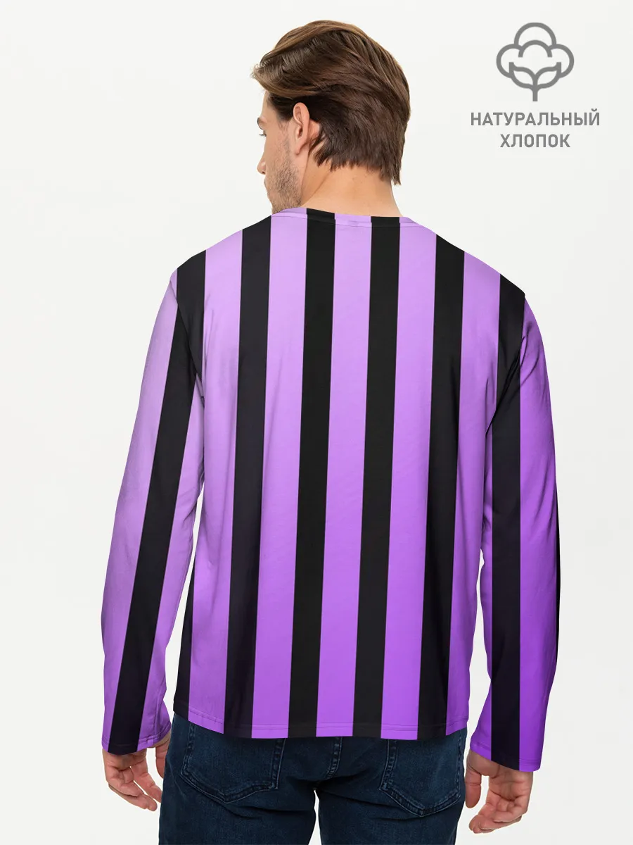 Мужской лонгслив базовый / Полосатость