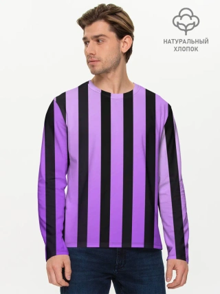 Мужской лонгслив базовый / Полосатость