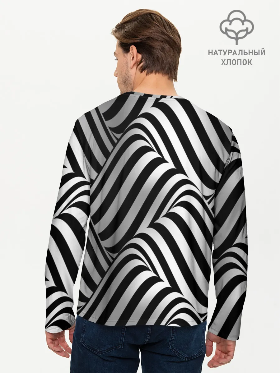 Мужской лонгслив базовый / 3D Иллюзия