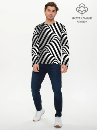 Мужской лонгслив базовый / 3D Иллюзия