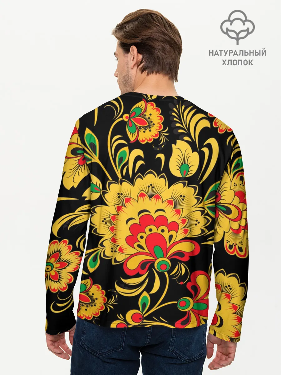 Мужской лонгслив базовый / Хохлома