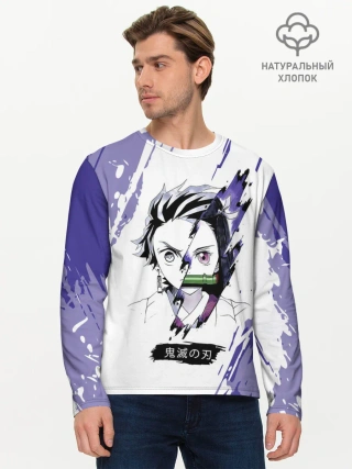 Мужской лонгслив базовый / Танджиро и Незуко Камадо