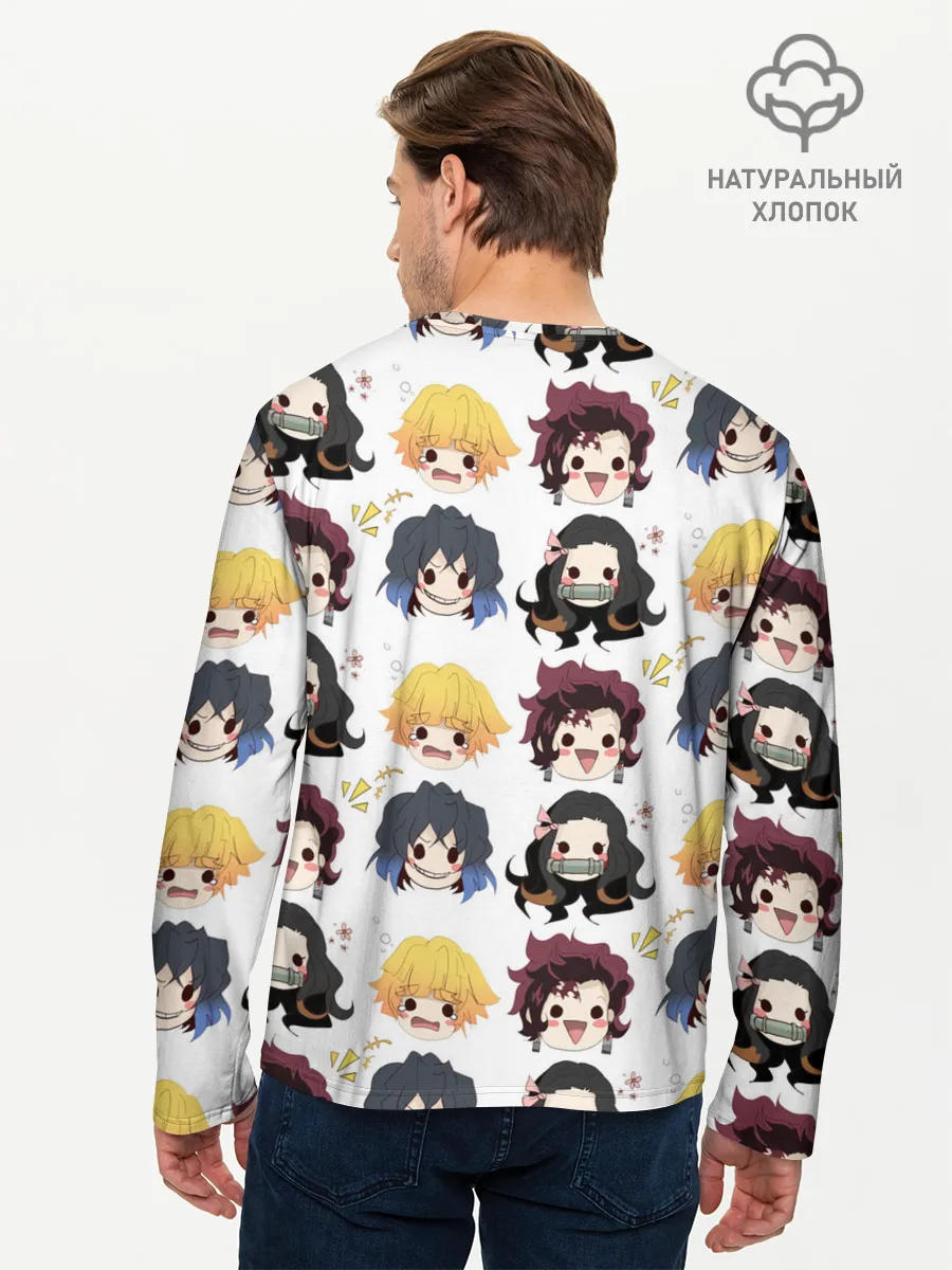 Мужской лонгслив базовый / Клинок, рассекающий демонов