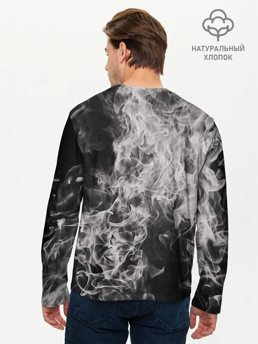 Мужской лонгслив базовый / Fire and Smoke