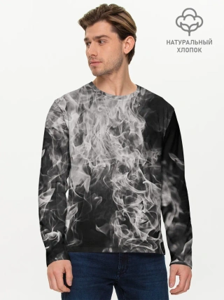 Мужской лонгслив базовый / Fire and Smoke