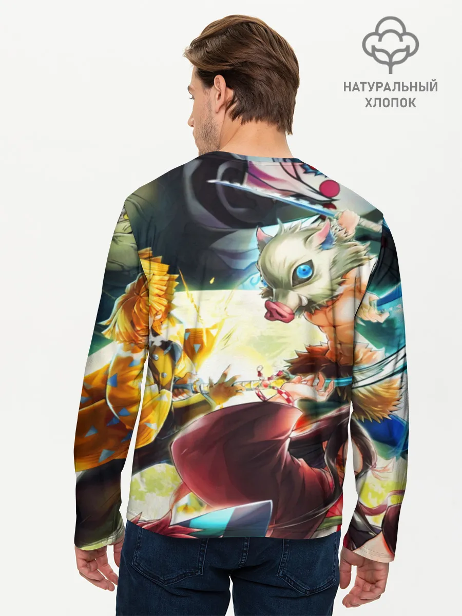 Мужской лонгслив базовый / КЛИНОК РАССЕКАЮЩИЙ ДЕМОНОВ ПЕРСОНАЖИ