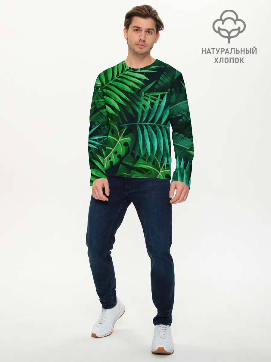 Мужской лонгслив базовый / Сочные тропики