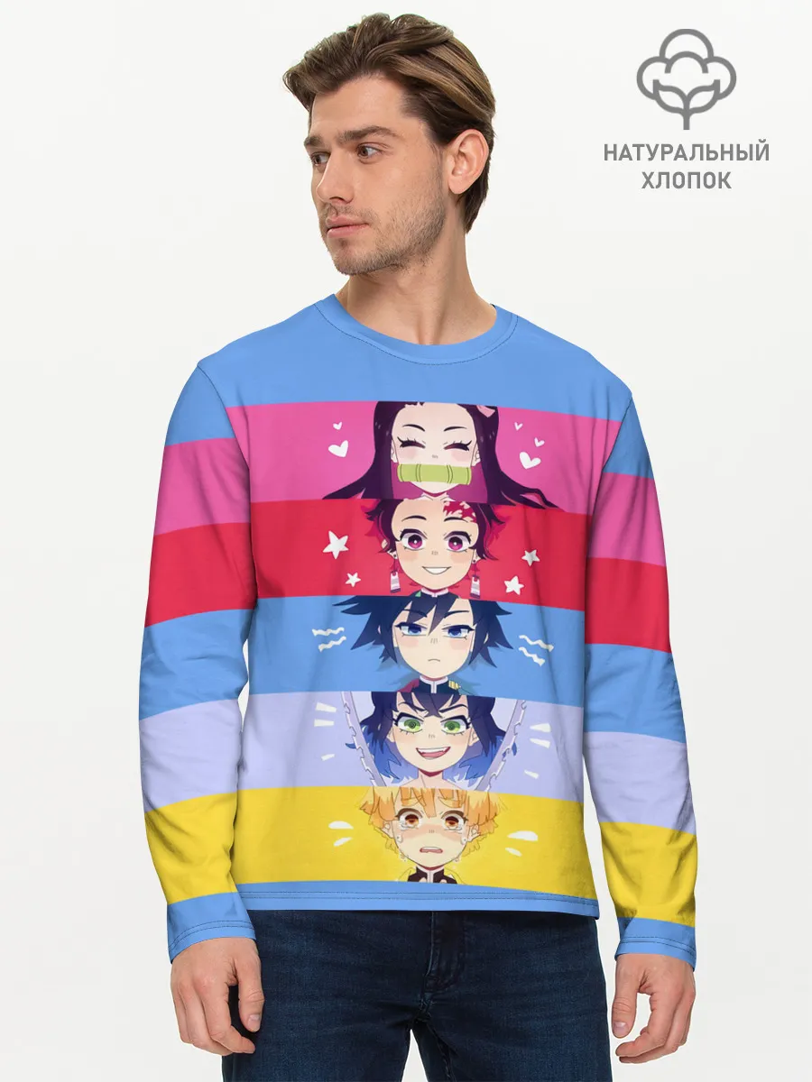 Мужской лонгслив базовый / ПЕРСОНАЖИ Kimetsu no Yaiba