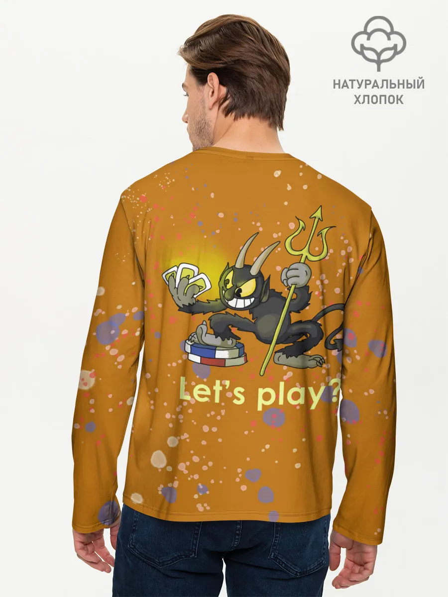 Мужской лонгслив базовый / cuphead