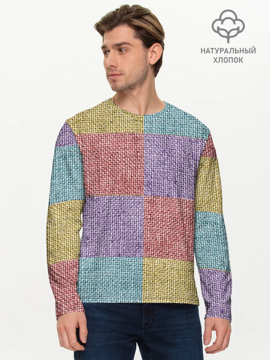 Мужской лонгслив базовый / Patchwork