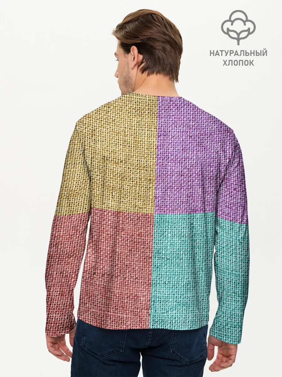Мужской лонгслив базовый / Burlap Patchwork