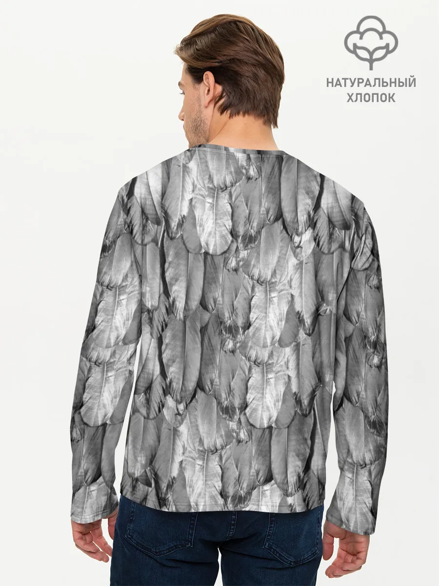 Мужской лонгслив базовый / White Raven