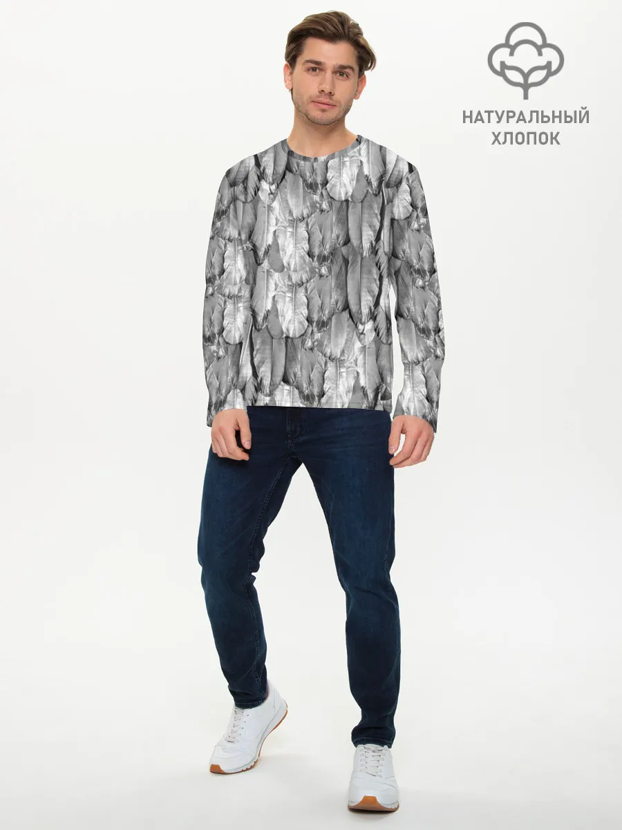 Мужской лонгслив базовый / White Raven