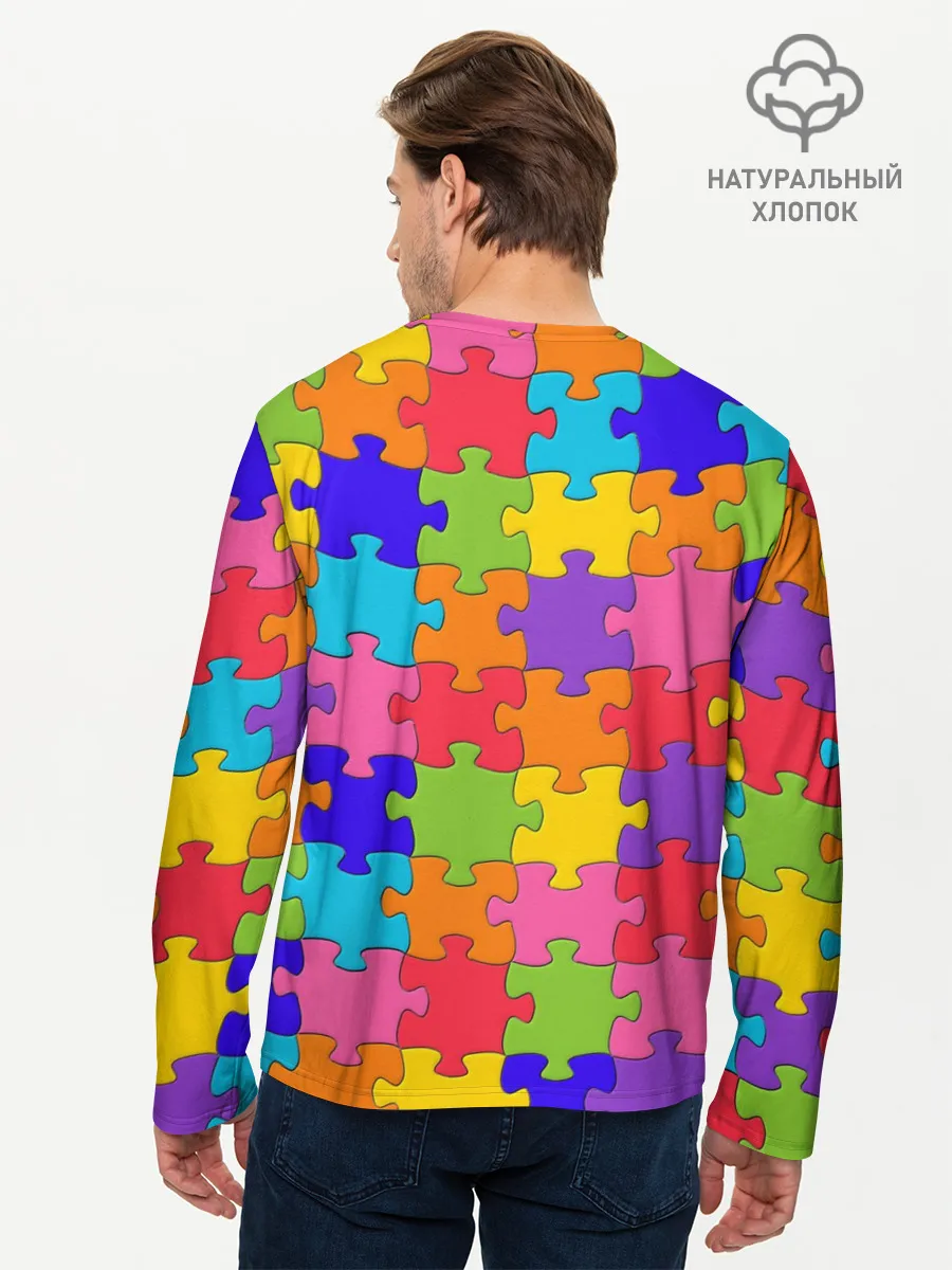 Мужской лонгслив базовый / Пазлы
