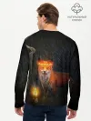 Мужской лонгслив базовый / Лиса с огненной короной