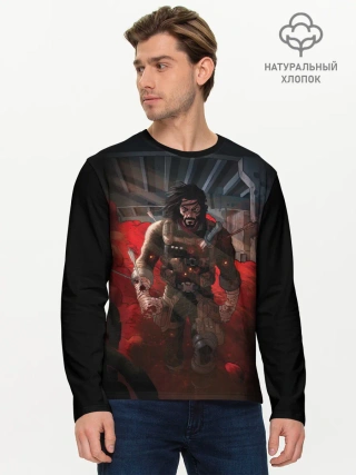 Мужской лонгслив базовый / Киану Ривз - Берсерк