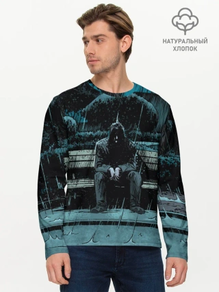 Мужской лонгслив базовый / Киану Ривз - комикс о боге