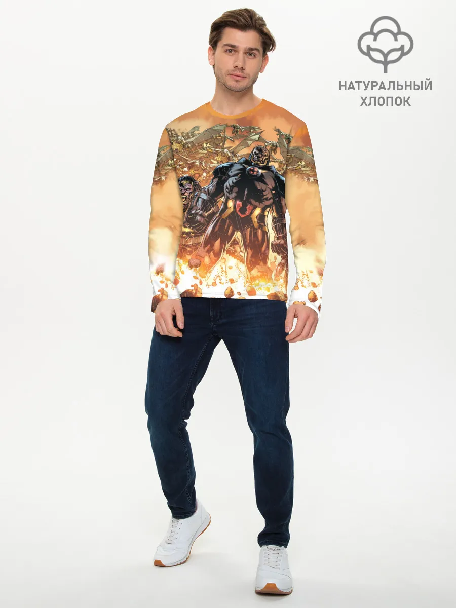 Мужской лонгслив базовый / Дарксайд и парадемоны
