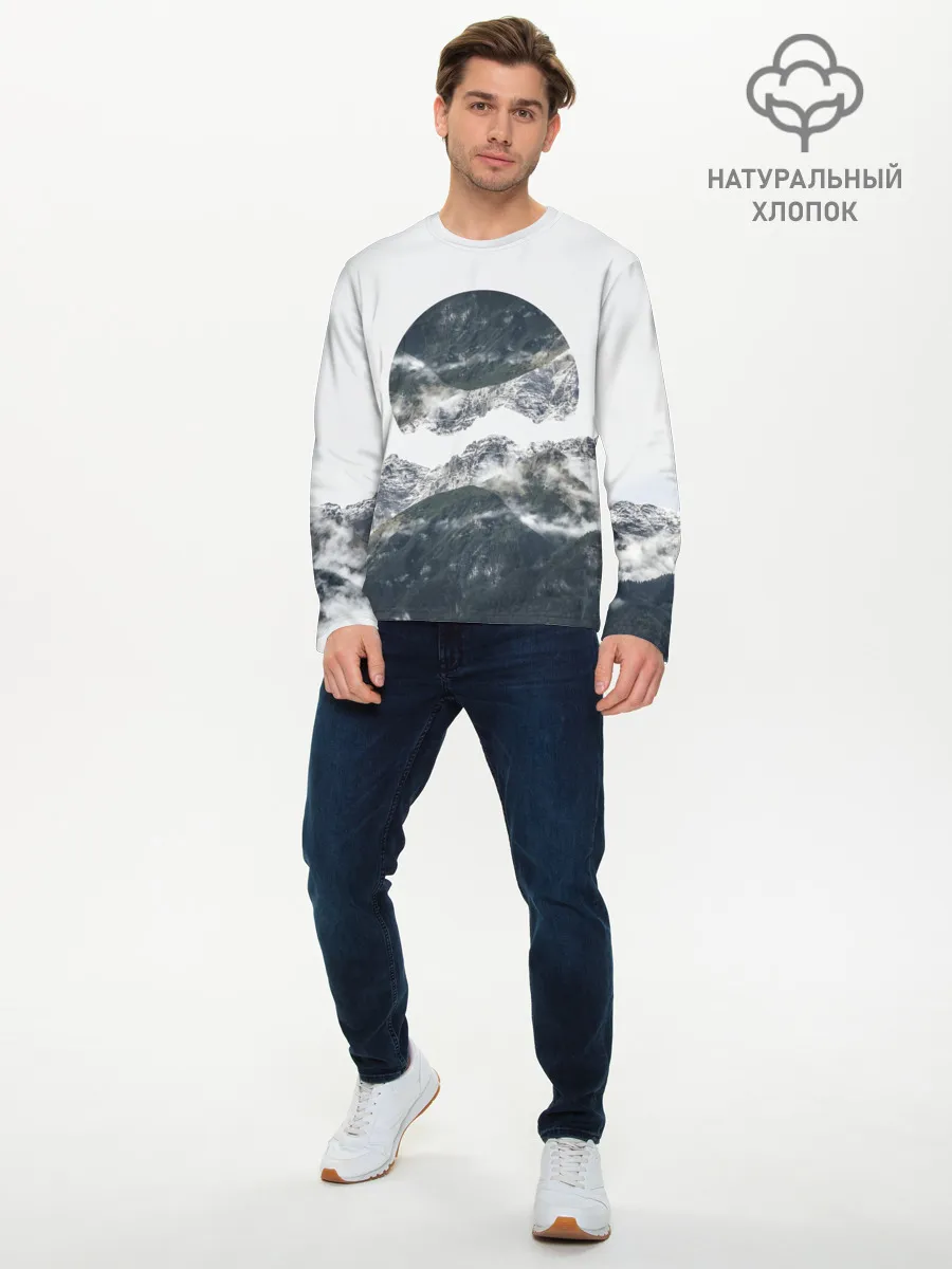 Мужской лонгслив базовый / Вершина Горы