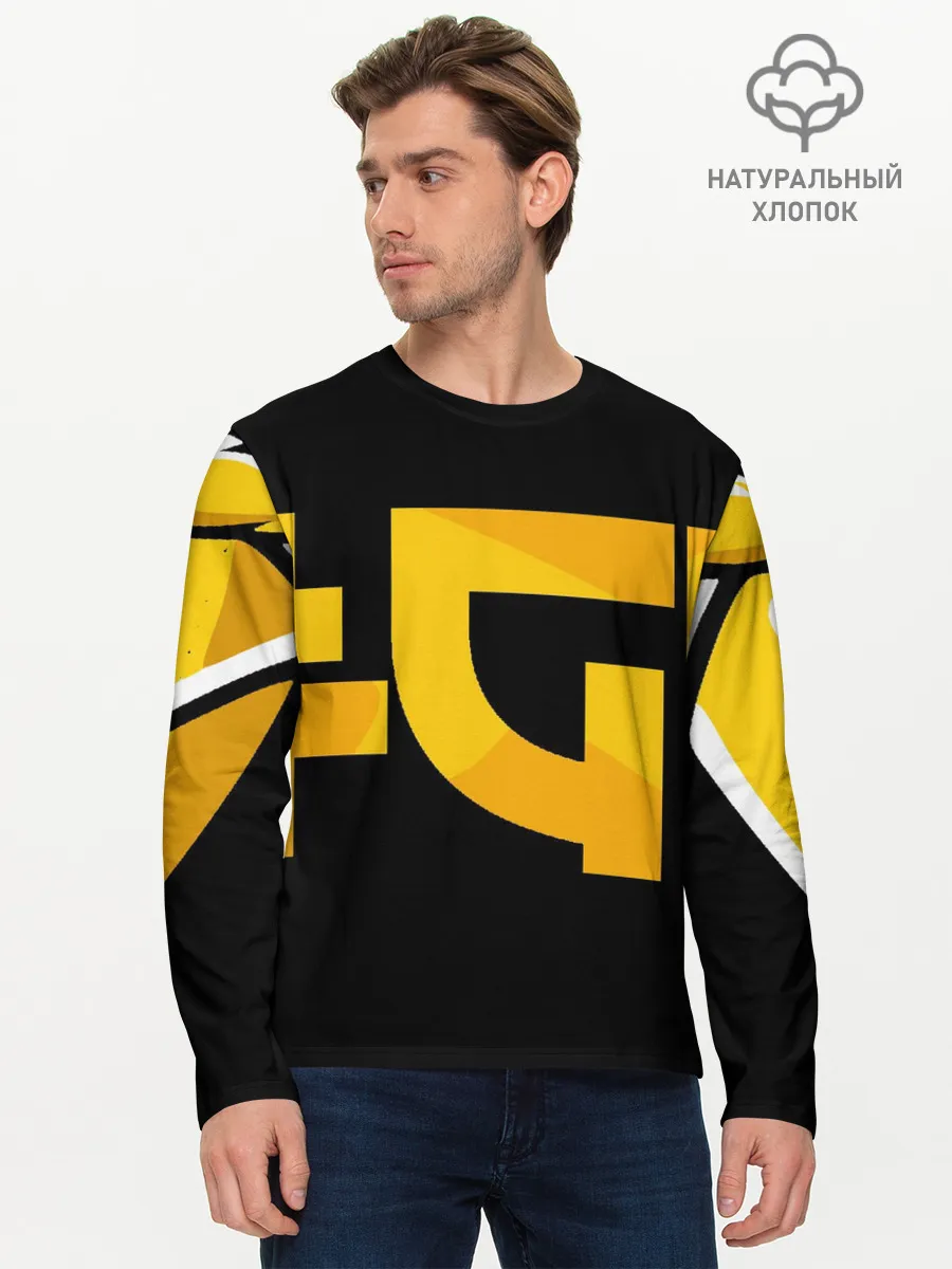 Мужской лонгслив базовый / Yellow Asia